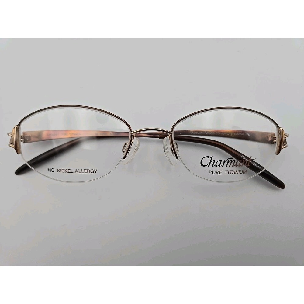 Charmant Titanium Perfection CH8297 DO 50-18-135 Half Rim Eyeglasses Frames Only